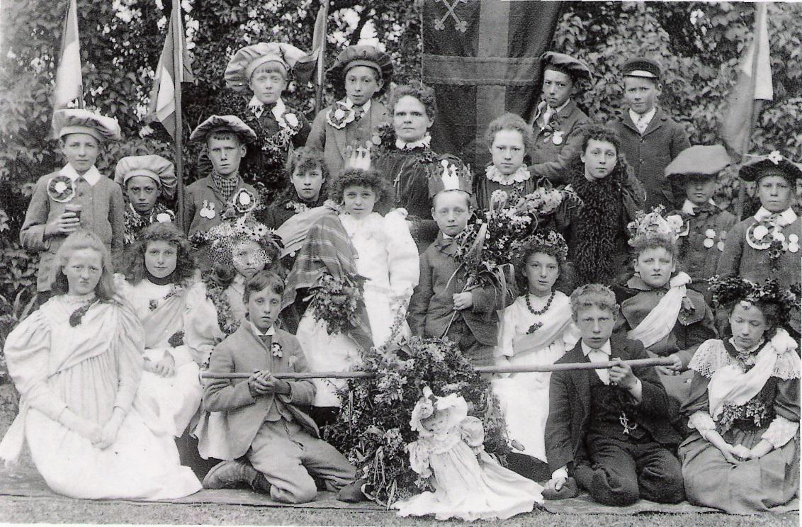 Undated - School Play - Miss Powell (Teacher in middle)